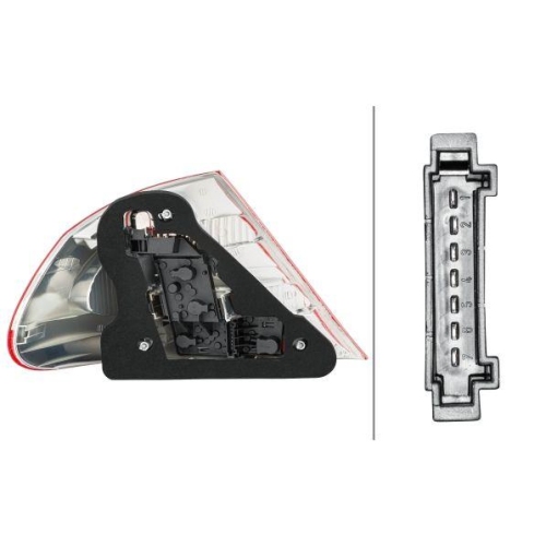 Tail Light Assembly Hella 2VP 008 326-061 for Mercedes Benz Mercedes Benz