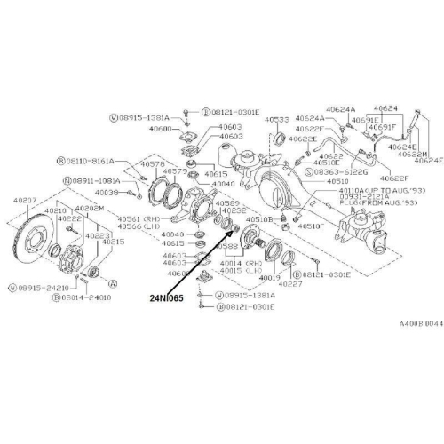 Lager Achsschenkel Red-line 24NI065 f&uuml;r Nissan Vorderachse