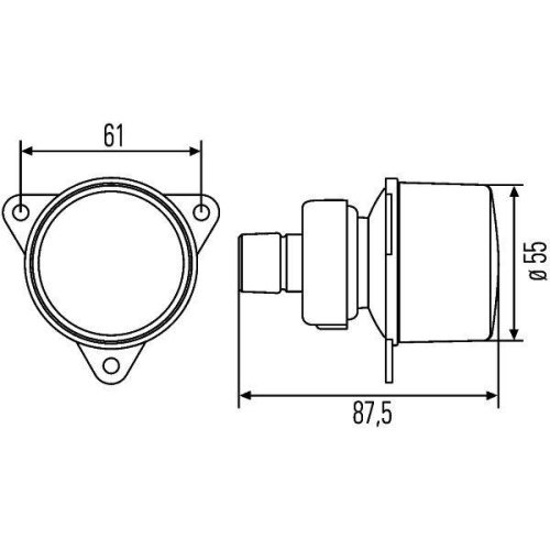 R&uuml;ckfahrleuchte Hella 2ZR 008 221-057 f&uuml;r Aebi Auw&auml;rter Daf Iveco Man Porsche