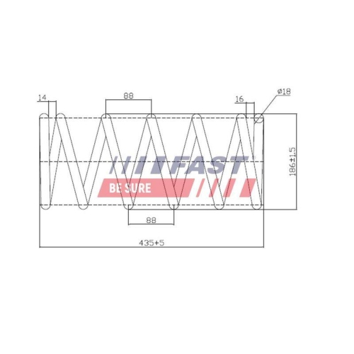 Fahrwerksfeder Fast FT12266 f&uuml;r Citro&euml;n Fiat Vorderachse