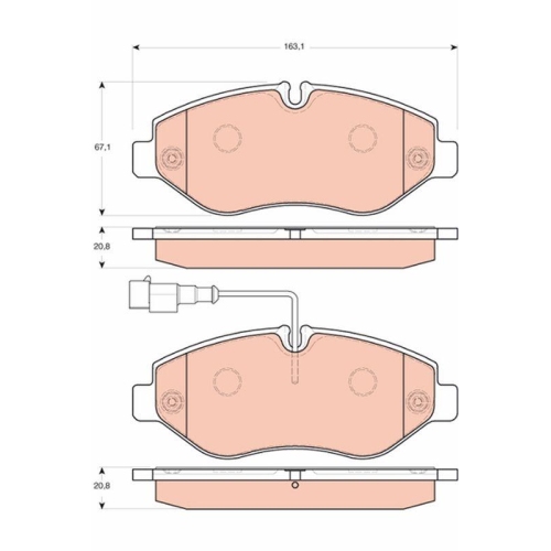 Brake Pad Set Disc Brake Trw GDB3439 for Renault Trucks Nissan Front Axle