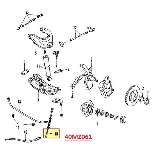 Stange/strebe Stabilisator Red-line 40MZ061 f&uuml;r Mazda Vorderachse Links Rechts