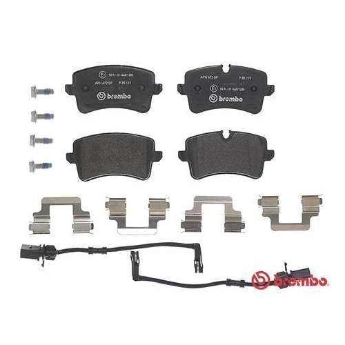 Bremsbelagsatz Scheibenbremse Brembo P85119 Prime Line f&uuml;r Audi Porsche Seat VW