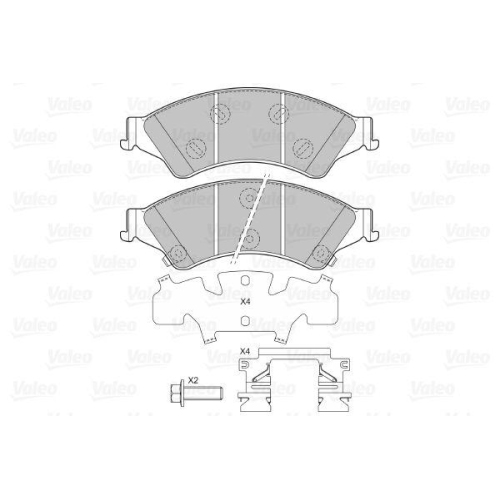 Bremsbelagsatz Scheibenbremse Valeo 601466 f&uuml;r Ford Mazda Ford Usa Vorderachse