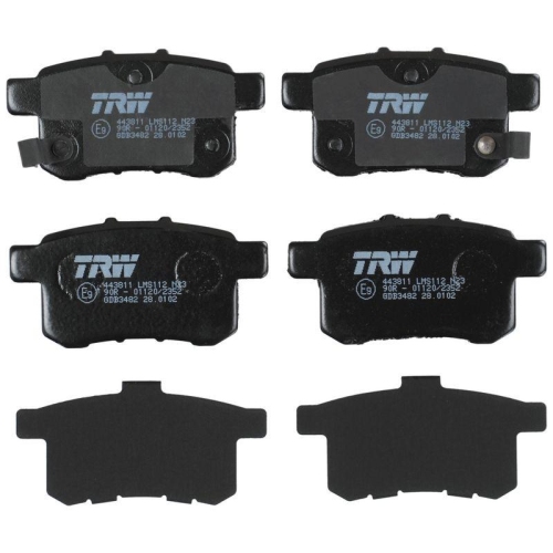 Bremsbelagsatz Scheibenbremse Trw GDB3482 Cotec f&uuml;r Honda Hinterachse