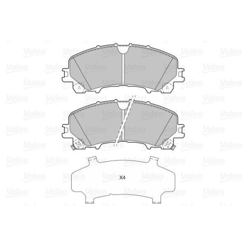 Bremsbelagsatz Scheibenbremse Valeo 601420 für Nissan Renault Infiniti