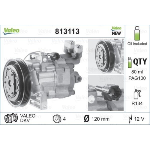 Kompressor Klimaanlage Valeo 813113 Valeo Origins - New O.e. Technologie für