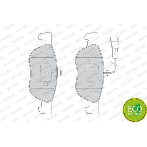 Bremsbelagsatz Scheibenbremse Ferodo FDB1056 Premier Eco Friction f&uuml;r Alfa Romeo