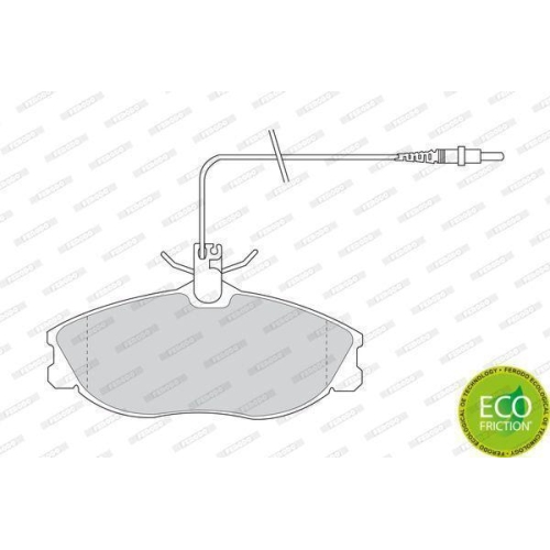 Bremsbelagsatz Scheibenbremse Ferodo FDB1063 Premier Eco Friction f&uuml;r Citro&euml;n