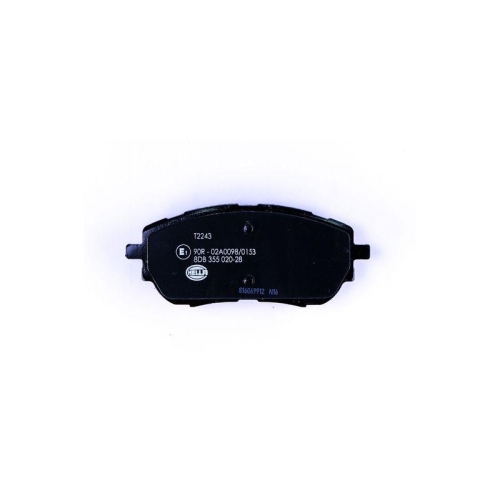 Bremsbelagsatz Scheibenbremse Hella 8DB 355 020-281 f&uuml;r Toyota Amc Vorderachse