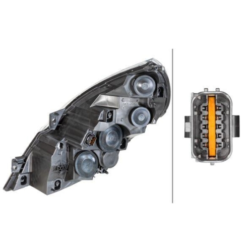 Hauptscheinwerfer Hella 1ER 010 117-201 f&uuml;r Renault Rechts