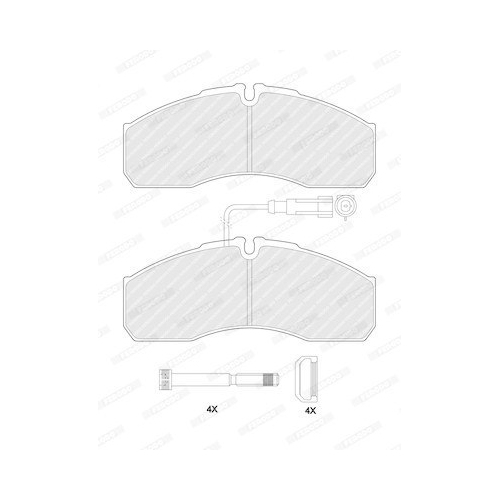 Bremsbelagsatz Scheibenbremse Ferodo FVR4248 Premier f&uuml;r Nissan Renault