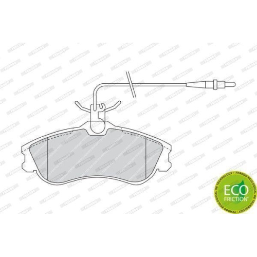 Bremsbelagsatz Scheibenbremse Ferodo FDB1112 Premier Eco Friction f&uuml;r Citro&euml;n