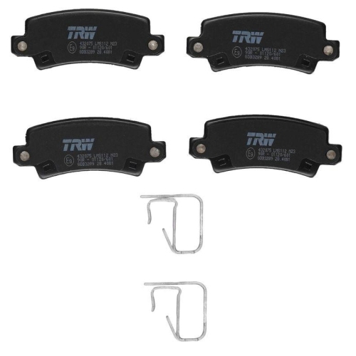 Bremsbelagsatz Scheibenbremse Trw GDB3289 Cotec f&uuml;r Toyota Hinterachse