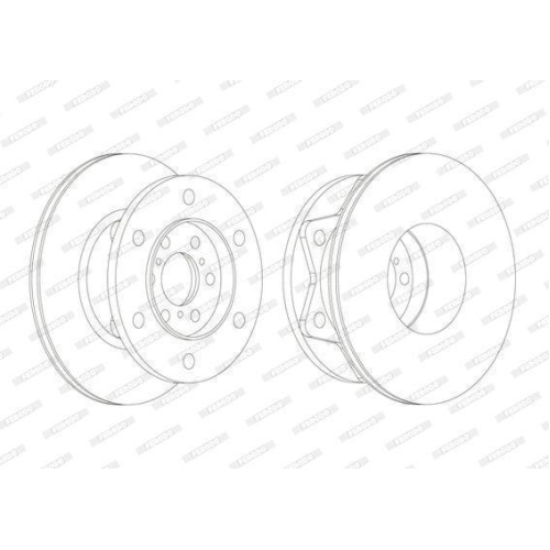 Ferodo 1X Bremsscheibe Premier f&uuml;r Alfa Romeo Fiat Iveco Lancia Meritor