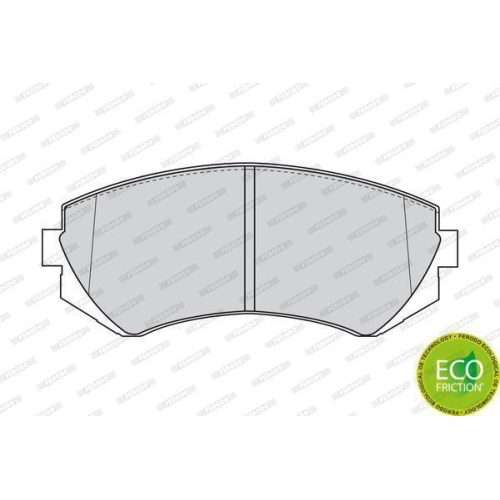 Bremsbelagsatz Scheibenbremse Ferodo FDB1166 Premier Eco Friction f&uuml;r Nissan