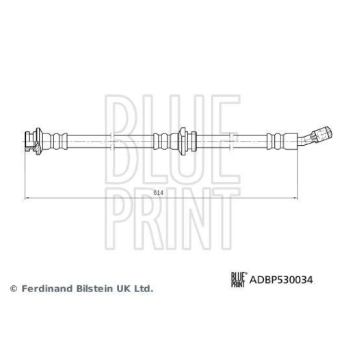 Bremsschlauch Blue Print ADBP530034 f&uuml;r Nissan Vorderachse Rechts