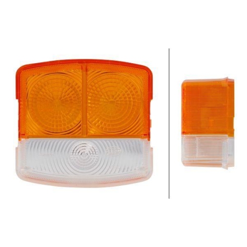 Lichtscheibe Blinkleuchte Hella 9EL 134 741-021 für Same Deutz Fahr Deutz Fahr