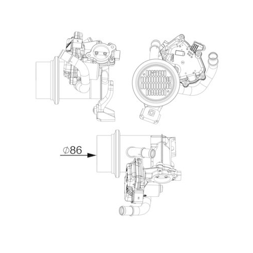 Kühler Abgasrückführung Mahle CE18000P Behr *** Premium Line *** für Audi Seat