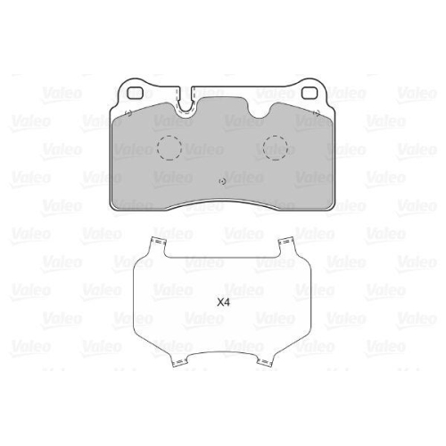 Bremsbelagsatz Scheibenbremse Valeo 598994 f&uuml;r VW Vorderachse