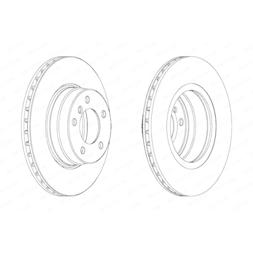 Bremsscheibe Ferodo DDF1241C Premier f&uuml;r Bmw Rover Vorderachse