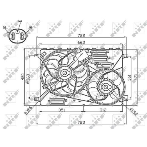 L&uuml;fter Motork&uuml;hlung Nrf 47756 f&uuml;r Land Rover