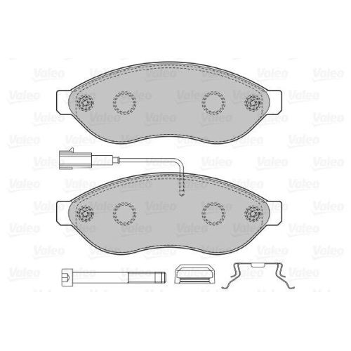 Bremsbelagsatz Scheibenbremse Valeo 598891 f&uuml;r Citro&euml;n Fiat Iveco Opel Peugeot