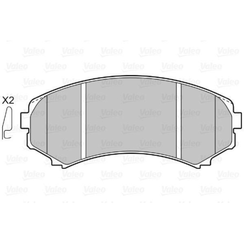 Bremsbelagsatz Scheibenbremse Valeo 598518 f&uuml;r Ford Mazda Mitsubishi Changfeng