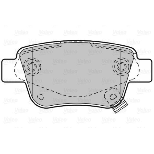 Bremsbelagsatz Scheibenbremse Valeo 598812 f&uuml;r Toyota Hinterachse