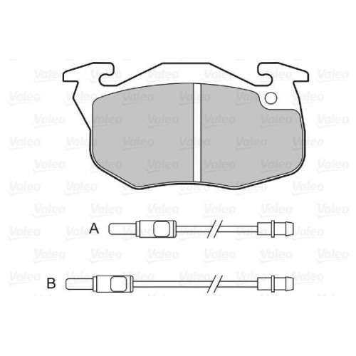 Bremsbelagsatz Scheibenbremse Valeo 598081 f&uuml;r Citro&euml;n Peugeot Renault Talbot