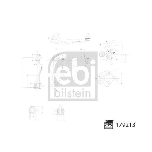 Lenker Radaufh&auml;ngung Febi Bilstein 179213 f&uuml;r Mercedes Benz Mercedes Benz Unten