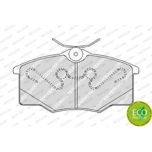 Bremsbelagsatz Scheibenbremse Ferodo FDB1385 Premier Eco Friction f&uuml;r Opel VW