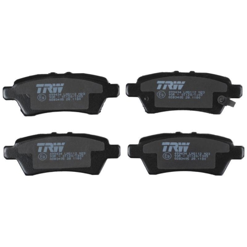 Bremsbelagsatz Scheibenbremse Trw GDB3405 Cotec f&uuml;r Nissan Hinterachse