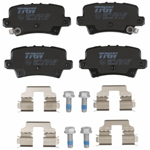 Bremsbelagsatz Scheibenbremse Trw GDB3408 Cotec f&uuml;r Honda Hinterachse