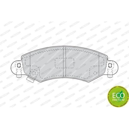 Bremsbelagsatz Scheibenbremse Ferodo FDB1423 Premier Eco Friction f&uuml;r Opel