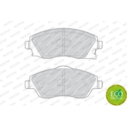 Bremsbelagsatz Scheibenbremse Ferodo FDB1424 Premier Eco Friction f&uuml;r Opel