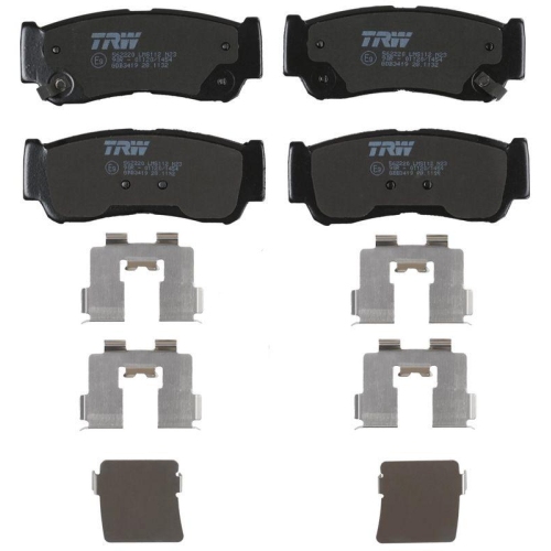 Bremsbelagsatz Scheibenbremse Trw GDB3419 Cotec f&uuml;r Hyundai Hinterachse