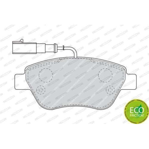 Bremsbelagsatz Scheibenbremse Ferodo FDB1466 Premier Eco Friction für Alfa Romeo