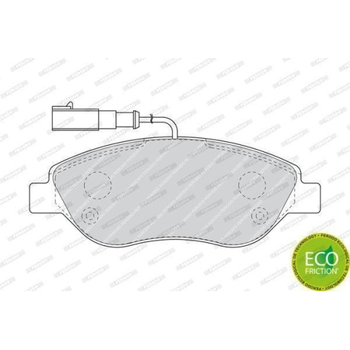Bremsbelagsatz Scheibenbremse Ferodo FDB1468 Premier Eco Friction f&uuml;r Alfa Romeo