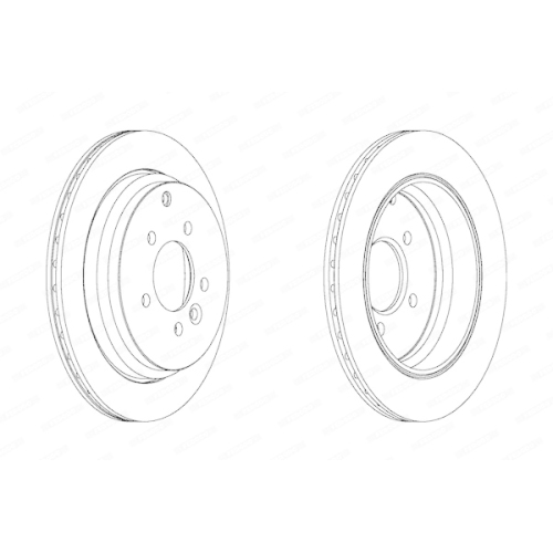2 Bremsscheibe FERODO DDF1431 PREMIER f&uuml;r ROVER LAND ROVER, Hinterachse