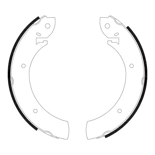 Bremsbackensatz Hella 8DB 355 000-551 f&uuml;r Ford Nissan Renault Ssangyong Hyundai