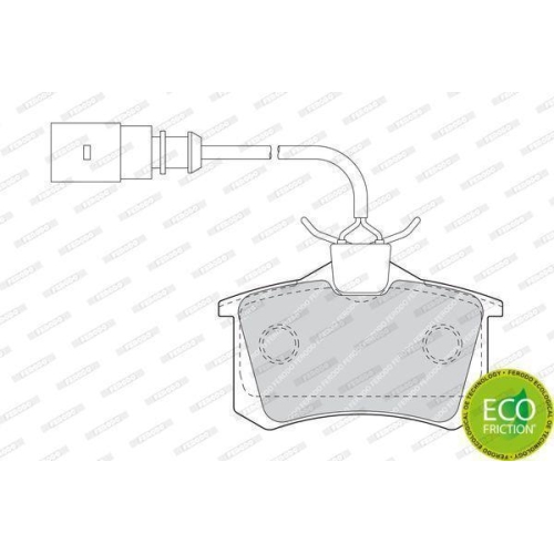 Bremsbelagsatz Scheibenbremse Ferodo FDB1481 Premier Eco Friction f&uuml;r Audi Ford