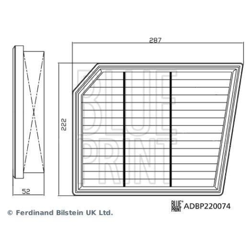 Luftfilter Blue Print ADBP220074 f&uuml;r Bmw Mini