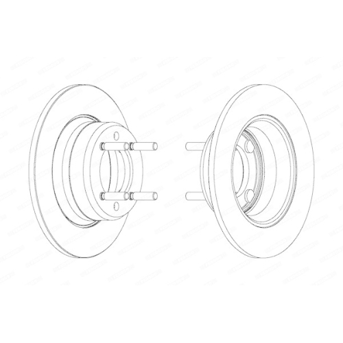 Brake Disc Ferodo DDF036 Premier for Alfa Romeo Front Axle