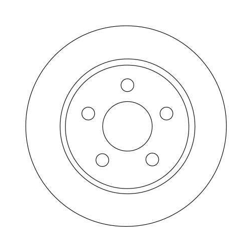 Bremsscheibe Trw DF4372 f&uuml;r Mazda (changan) Ford Hinterachse