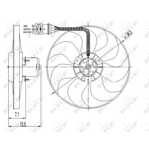 L&uuml;fter Motork&uuml;hlung Nrf 47397 f&uuml;r Audi Seat Skoda VW