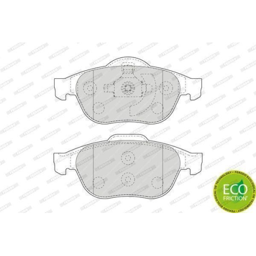 Bremsbelagsatz Scheibenbremse Ferodo FDB1541 Premier Eco Friction f&uuml;r Renault