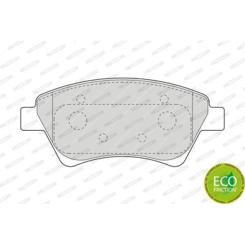 Bremsbelagsatz Scheibenbremse Ferodo FDB1544 Premier Eco Friction für Renault