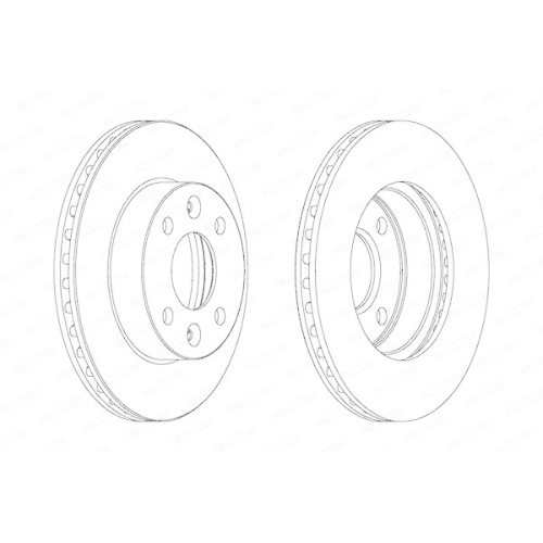 Bremsscheibe Ferodo DDF1521 Premier f&uuml;r Dacia Vorderachse