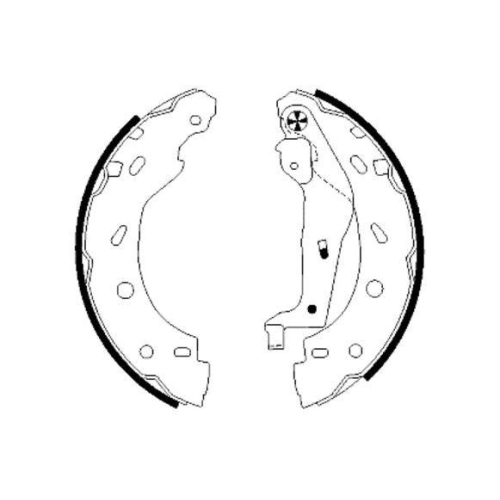 Bremsbackensatz Hella 8DB 355 002-421 f&uuml;r Smart Hinterachse